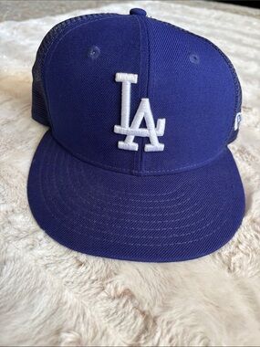New Era Kids LA Baseball Cap - Blue with White Logo Chiles